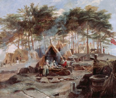 Chobham Camp, 1853 door Edward Matthew Ward